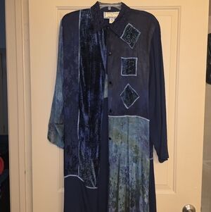 Size L Vintage Boutique Nothing Matches Mixed media Patchwork Boho Kimono Duster